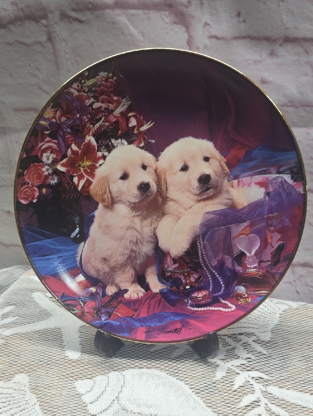 Franklin Mint Heirloom Royal Doulton Don Scarlett-Precious Pals- Plate